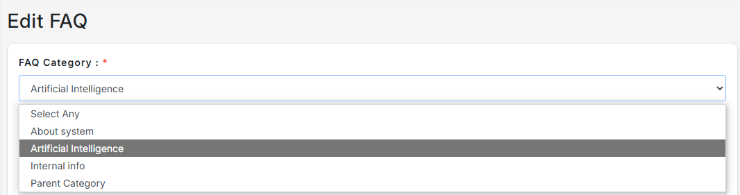 Faq Category