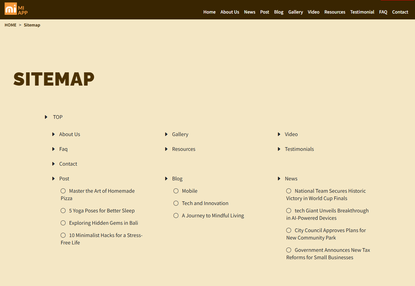 Sitemap
