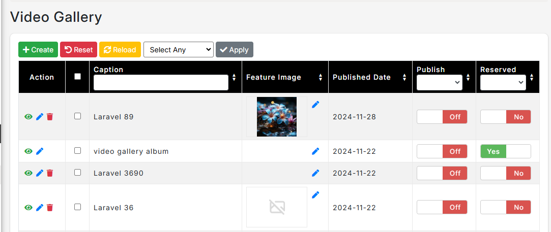 Video List