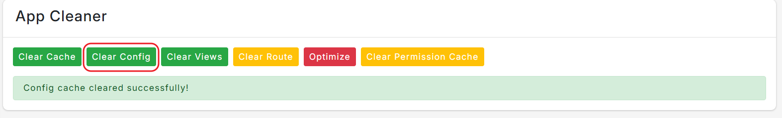 Clear Config