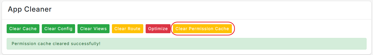 Clear Permission Cache
