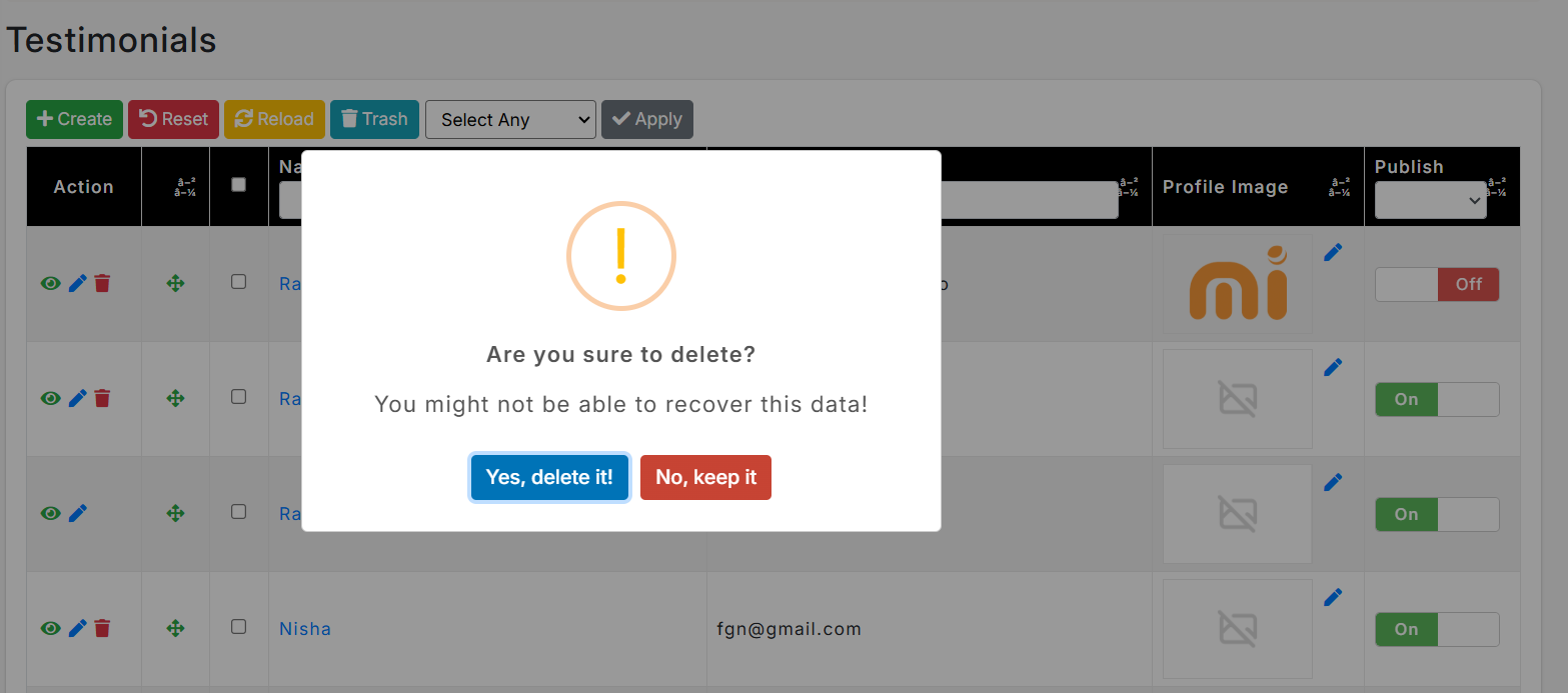 Delete