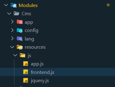 Frontend js files